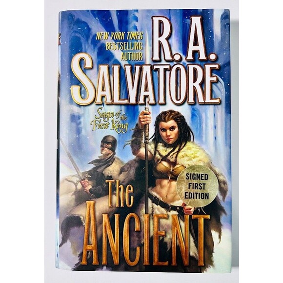 SIGNED ~ THE ANCIENT by R.A. Salvatore (2008, Hardcover) 1st/1st w/Interview CD - Picture 1 of 5